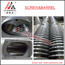 ABS.PP.PVC.PE raw material double conical twin screw barrel